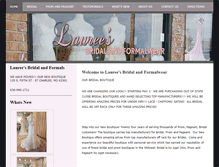 Tablet Screenshot of laureesbridalandformalwear.com